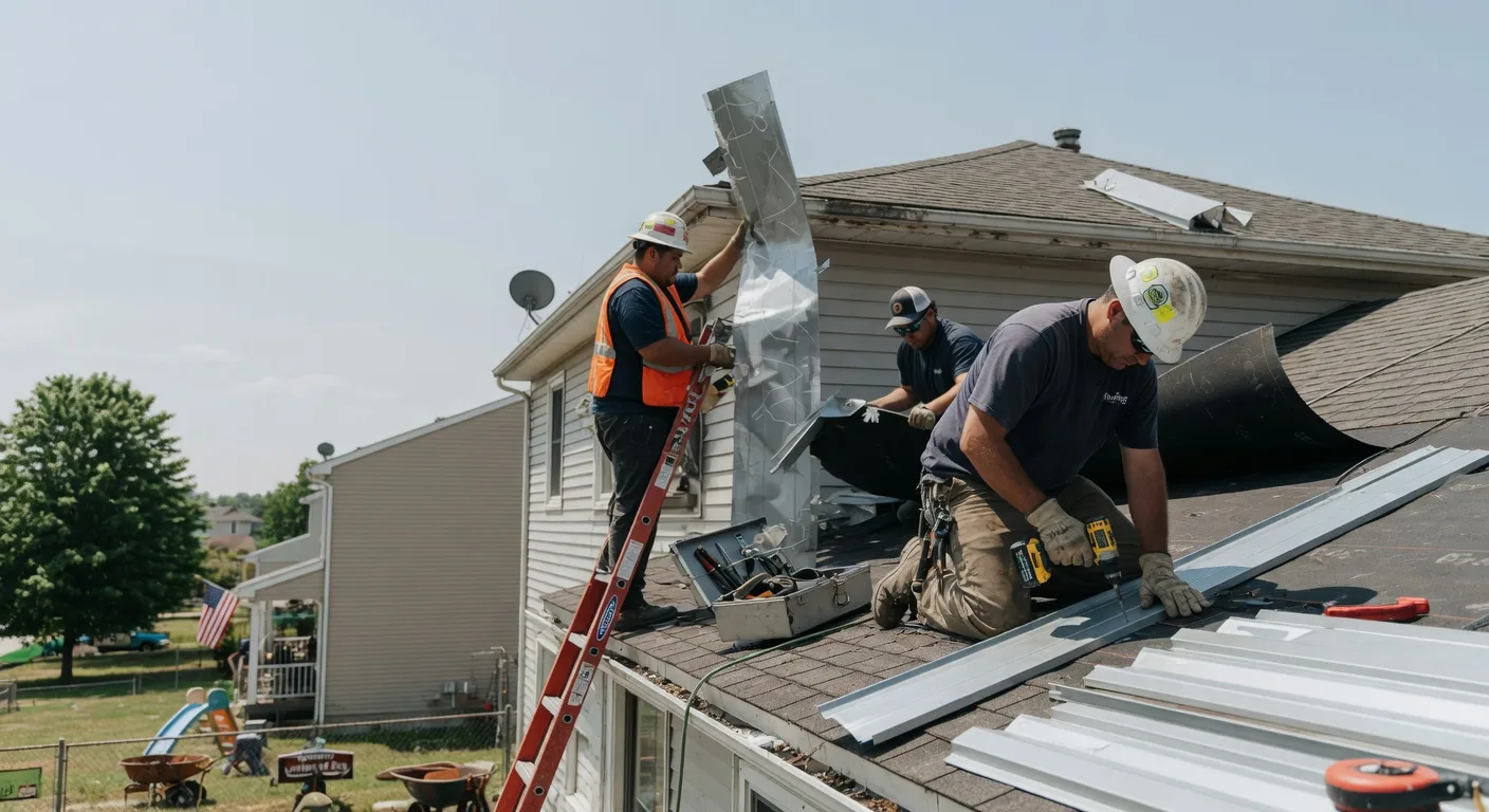Storm Damage Metal Roof Repair in Tyler Hill, PA